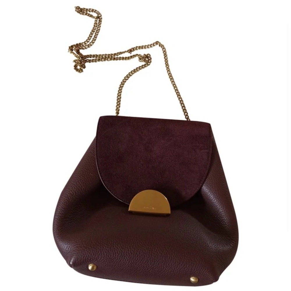 Polène Numéro Un mini leather & suede bag